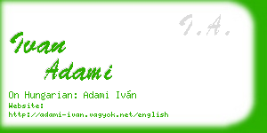 ivan adami business card